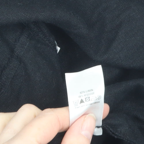 Wallis Women's Flared Black Midi Skirt Size 14