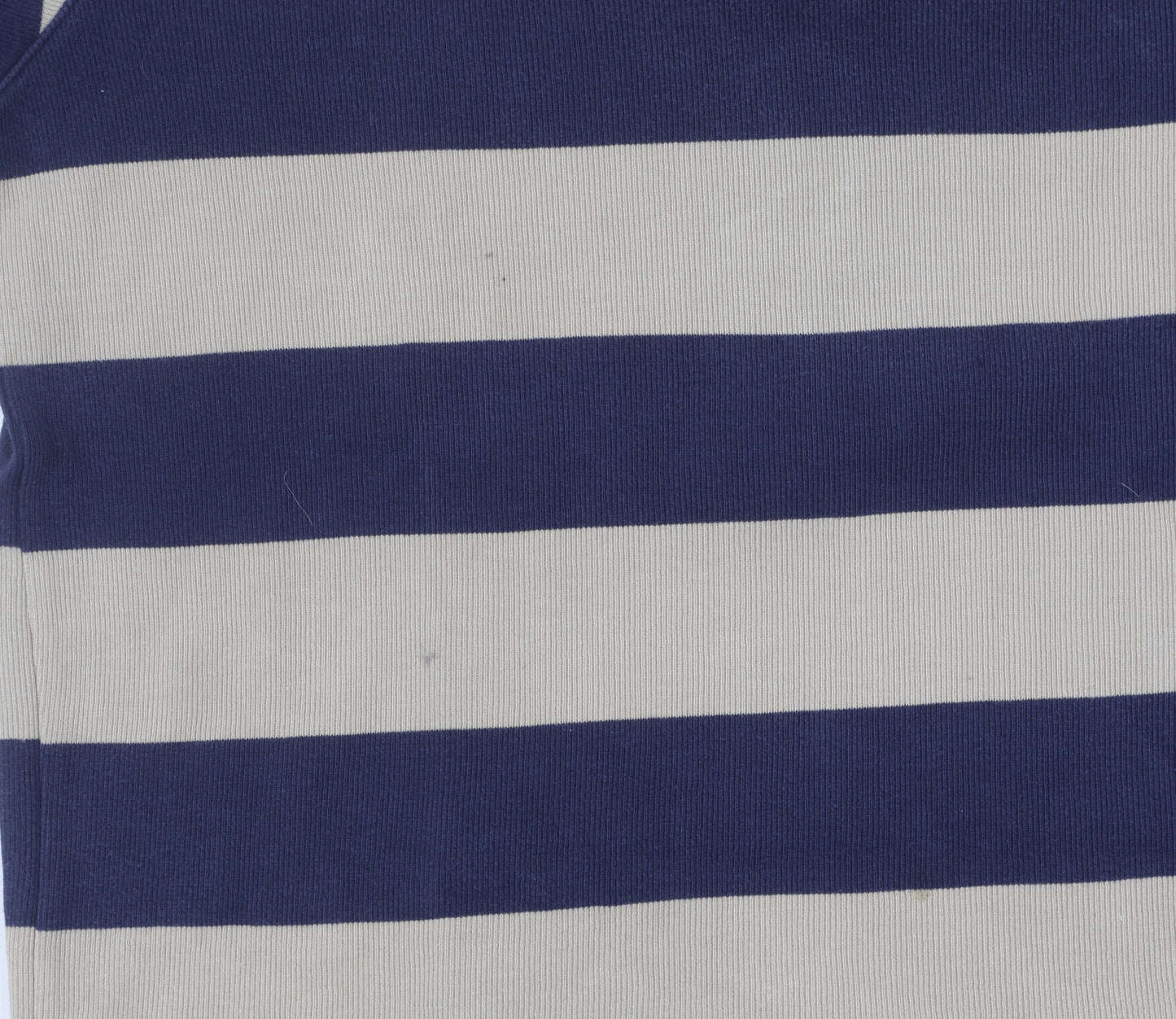 Marks and Spencer Men's Blue Medium Striped Sweatshirt