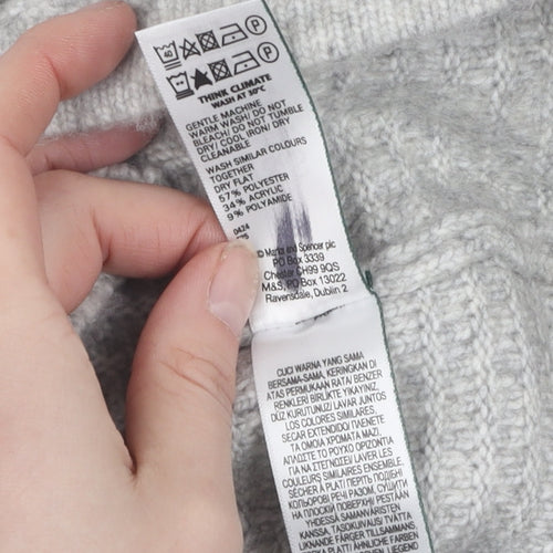 Marks and Spencer Women's Grey Long Sleeve Cardigan Size S