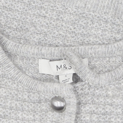 Marks and Spencer Women's Grey Long Sleeve Cardigan Size S