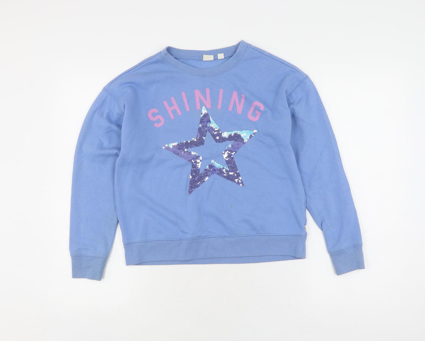 Gap Girls Blue Sequin Pullover Jumper XL