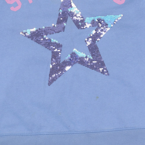 Gap Girls Blue Sequin Pullover Jumper XL