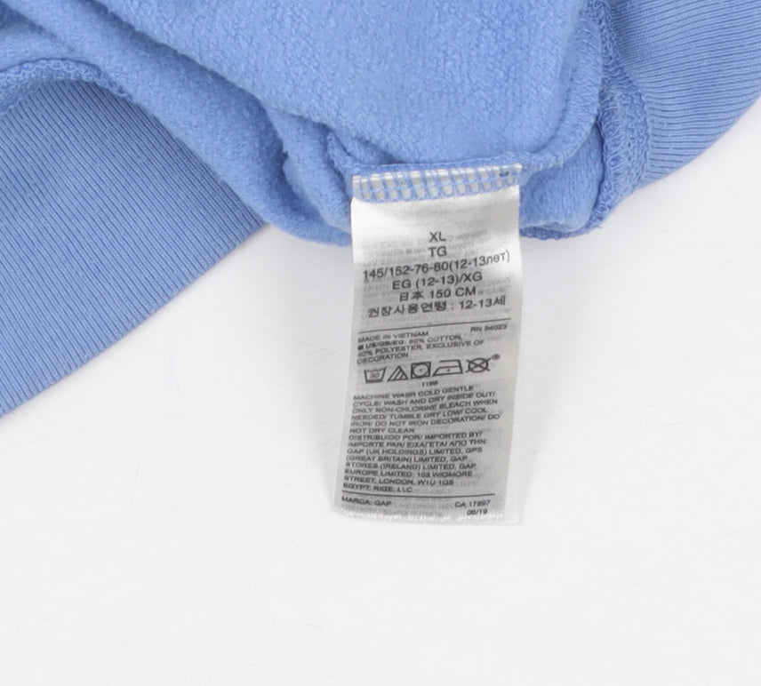 Gap Girls Blue Sequin Pullover Jumper XL