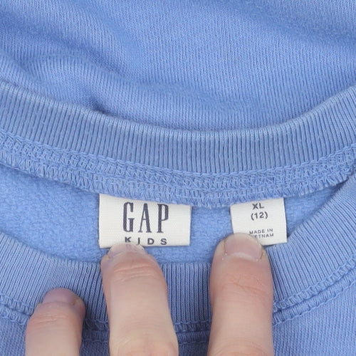 Gap Girls Blue Sequin Pullover Jumper XL
