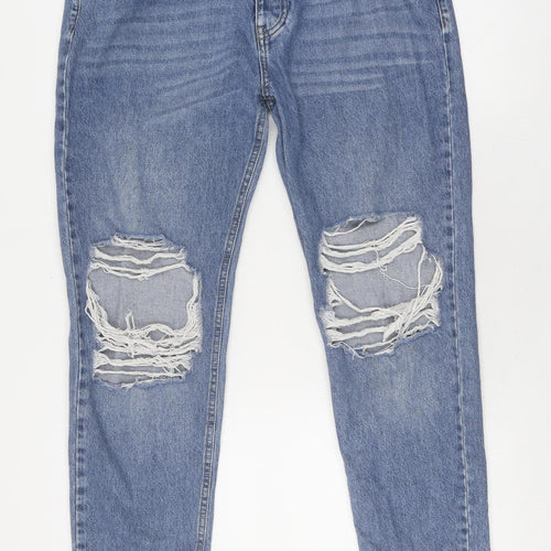 Superdry Women's Blue Boyfriend Jeans M Relaxed Fit