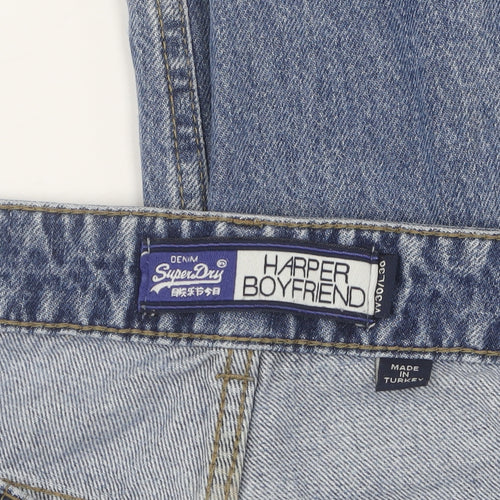 Superdry Women's Blue Boyfriend Jeans M Relaxed Fit