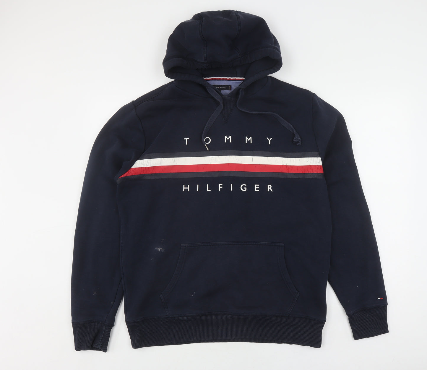 Tommy Hilfiger Men's Blue Hoodie XL Logo Pullover