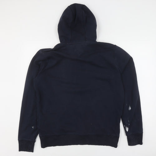 Tommy Hilfiger Men's Blue Hoodie XL Logo Pullover