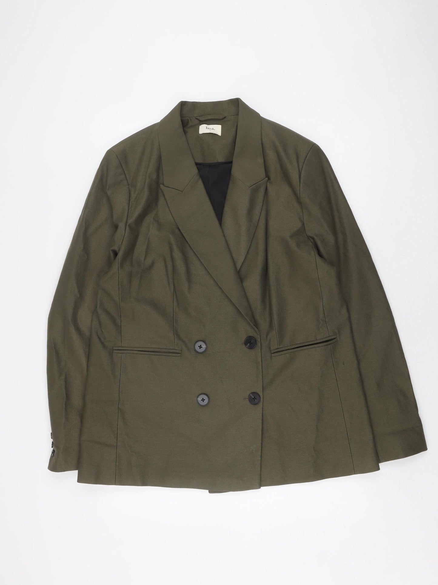 Hush Women's Green Double-Breasted Blazer Size 16