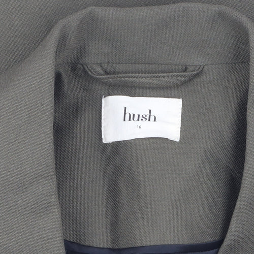 Hush Women's Green Double-Breasted Blazer Size 16