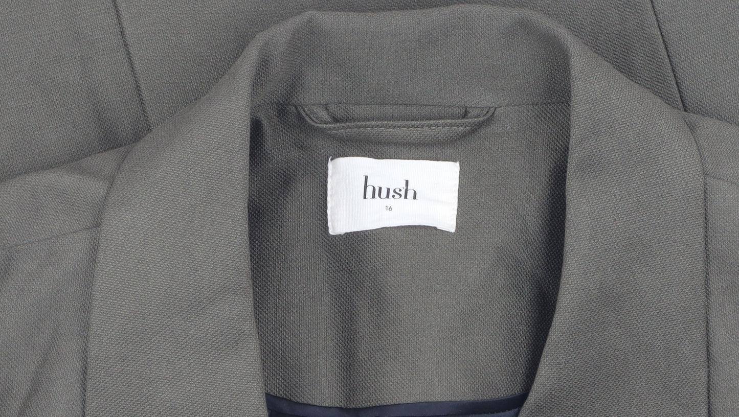 Hush Women's Green Double-Breasted Blazer Size 16