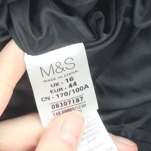 Marks and Spencer Women's Red Wool Overcoat Size 16