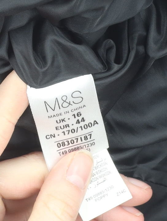 Marks and Spencer Women's Red Wool Overcoat Size 16