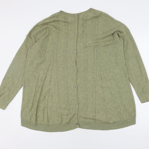 Fat Face Women's Green Cardigan, Size 18