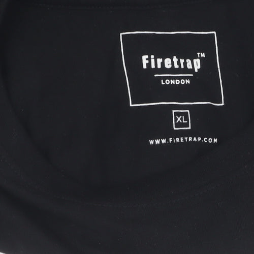 Firetrap Men's Black XL Crew Neck T-Shirt