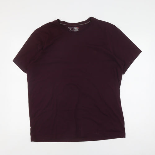 Van Heusen Men's Purple XL Cotton T-Shirt
