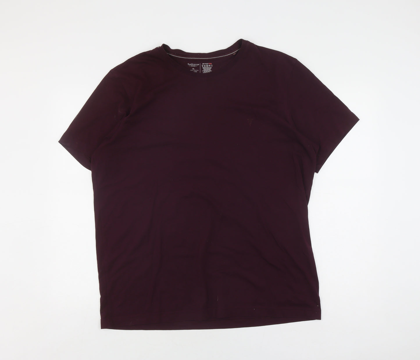 Van Heusen Men's Purple XL Cotton T-Shirt