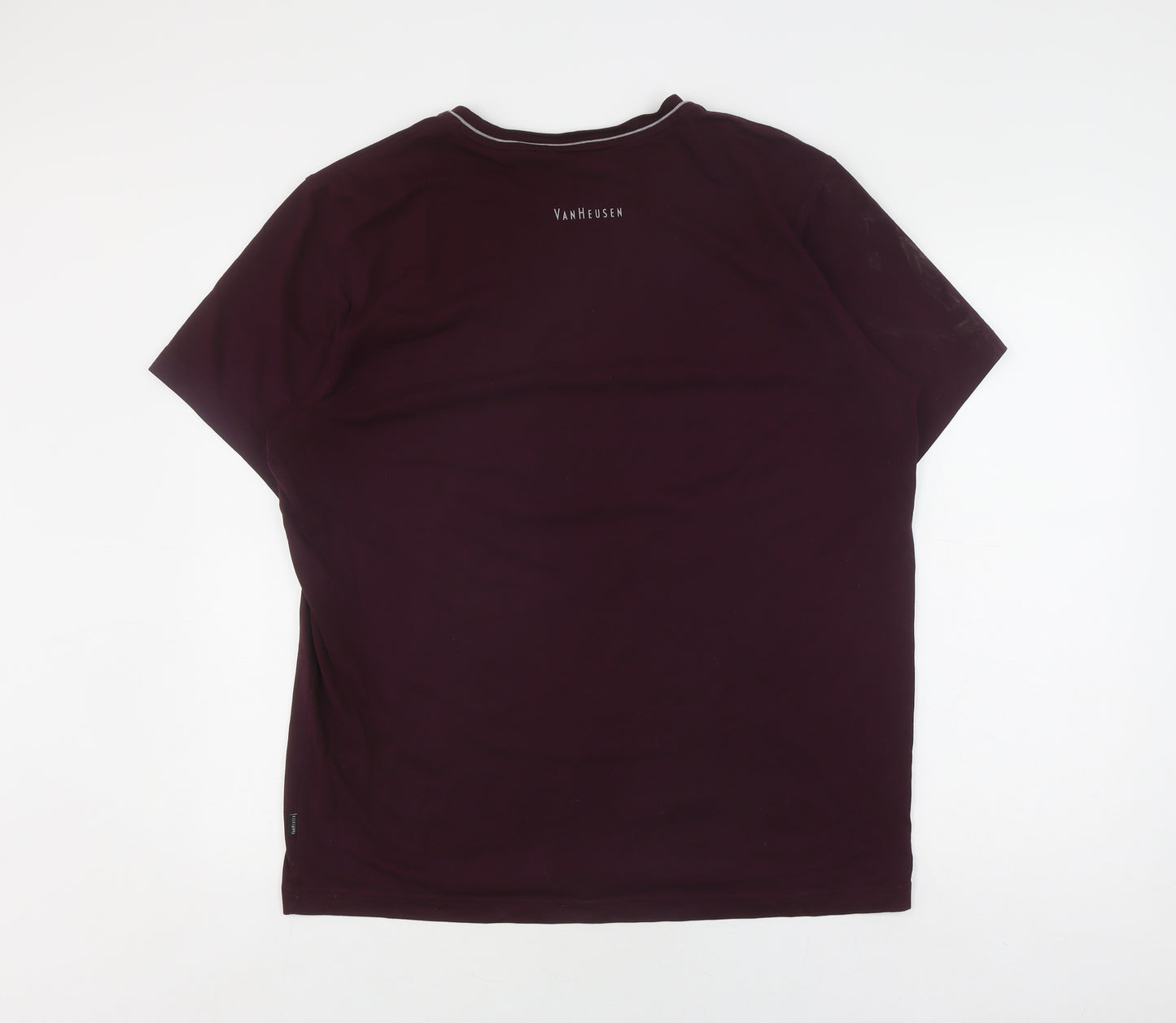 Van Heusen Men's Purple XL Cotton T-Shirt