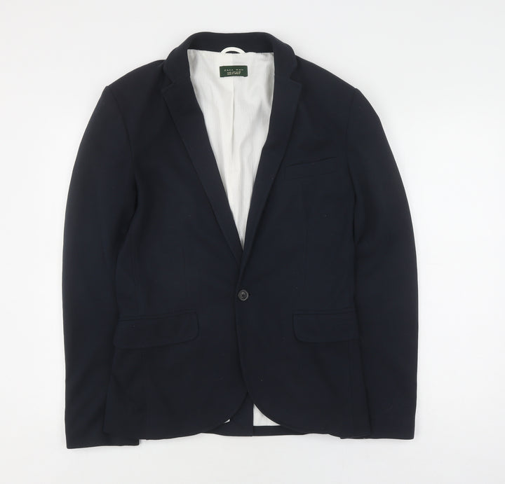 Zara Men's Navy Blazer, Sport Coat M