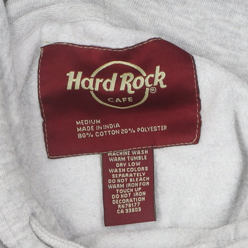 Hard Rock Cafe Grey Unisex Medium Pullover Hoodie