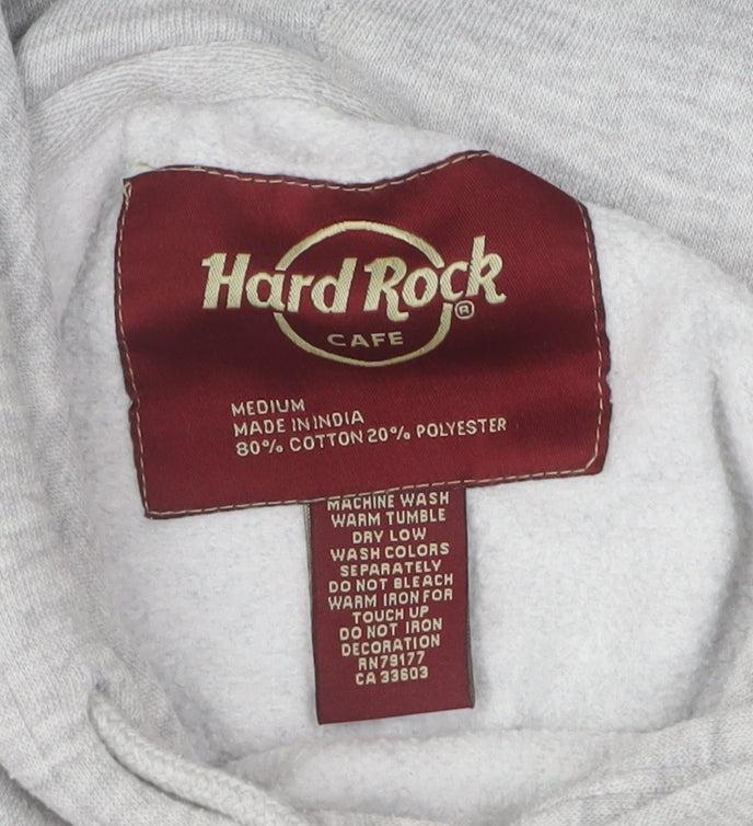 Hard Rock Cafe Grey Unisex Medium Pullover Hoodie