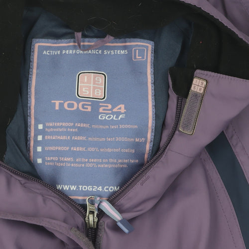 TOG 24 Unisex Purple Windbreaker Jacket L, Waterproof