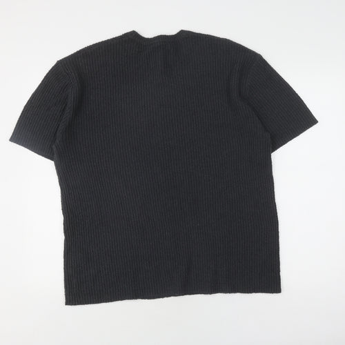 Jack Wills Men's Black Crew Neck Knit Top L