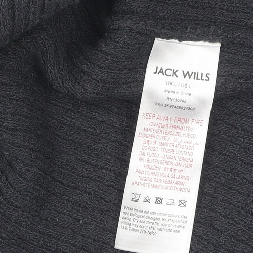 Jack Wills Men's Black Crew Neck Knit Top L