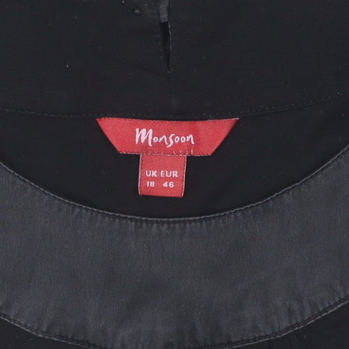 Monsoon Women's Black 18 Basic Blouse