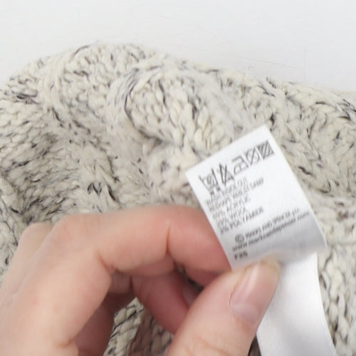 Marks and Spencer Men's XL Grey Cable-Knit Full Zip Jumper