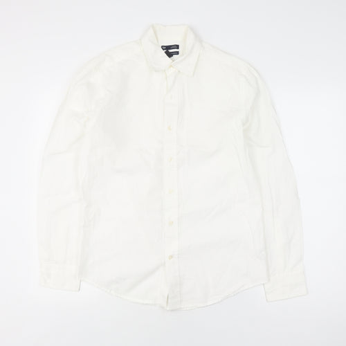 Gap Men's White Classic Fit Cotton Shirt, Size S