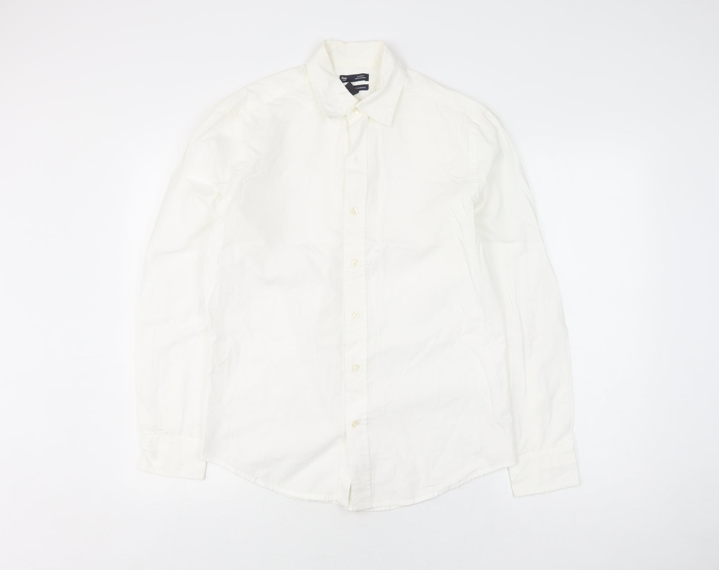 Gap Men's White Classic Fit Cotton Shirt, Size S