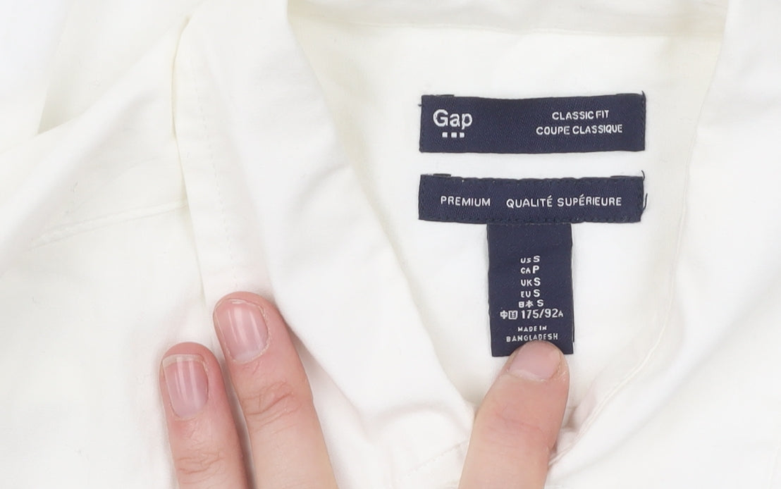 Gap Men's White Classic Fit Cotton Shirt, Size S
