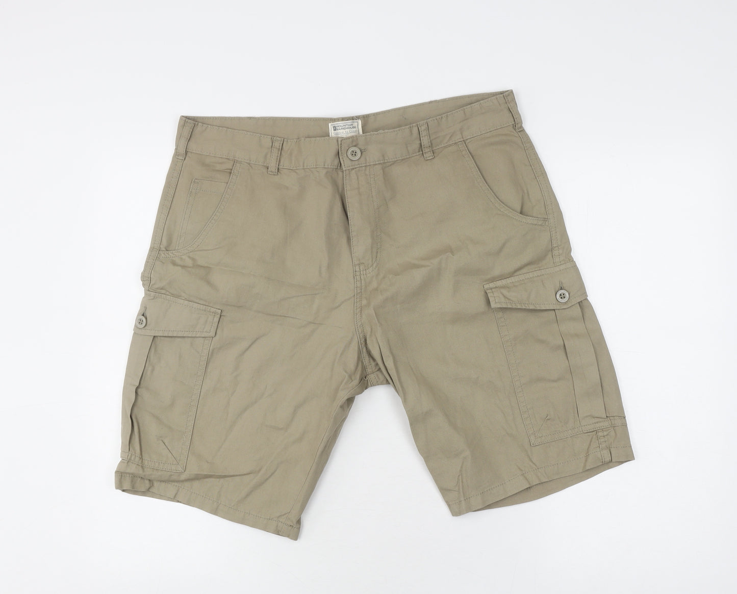 Mountain Warehouse Men's Beige Cargo Shorts Pockets Size 34