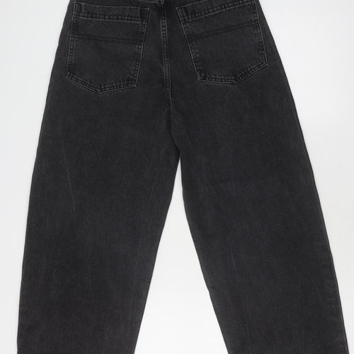 Topshop Women's Black Baggy Jeans Size 10 Relaxed Fit