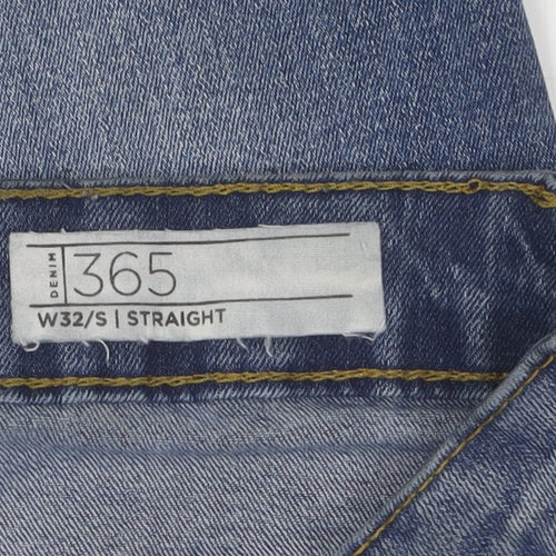 Denim 365 Women's Blue Straight Jeans - Size 32, Medium Wash