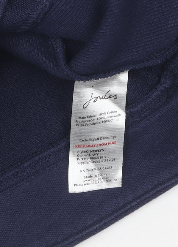 Joules Women's Blue Full Zip Hoodie Size 10