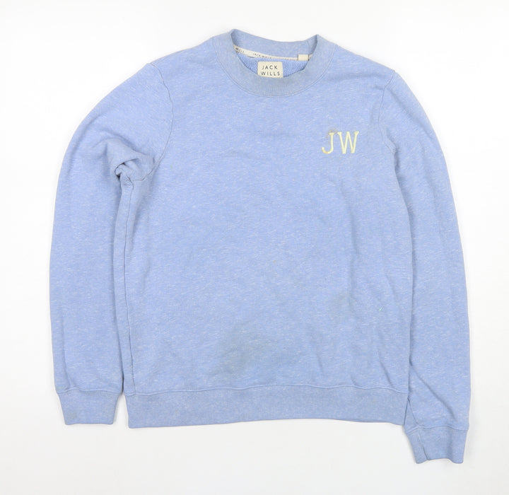 Jack Wills Women's Blue Pullover Sweatshirt M