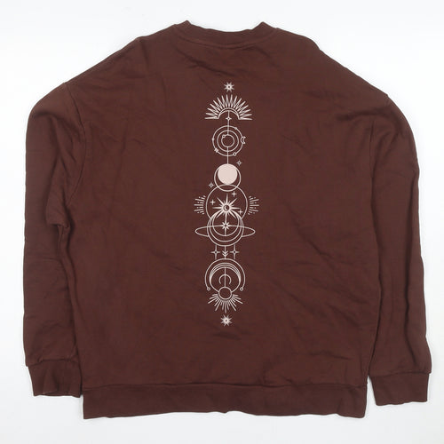 ASOS DESIGN Men's Brown Graphic Sweatshirt S