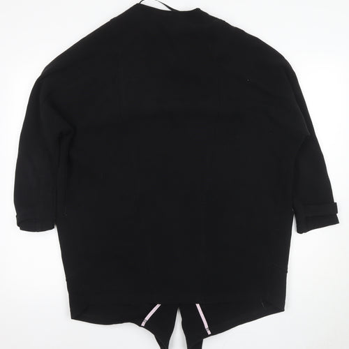 River Island Women's Black Size 12 3/4 Sleeve Coat