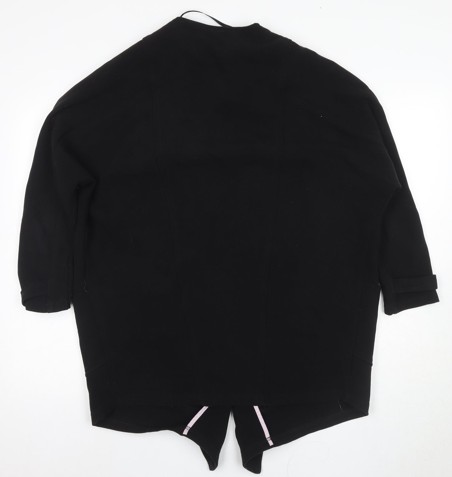 River Island Women's Black Size 12 3/4 Sleeve Coat