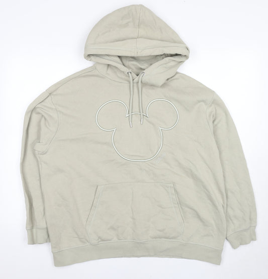 Front view of H&M Disney Beige Hoodie for Women, size 12, Pullover