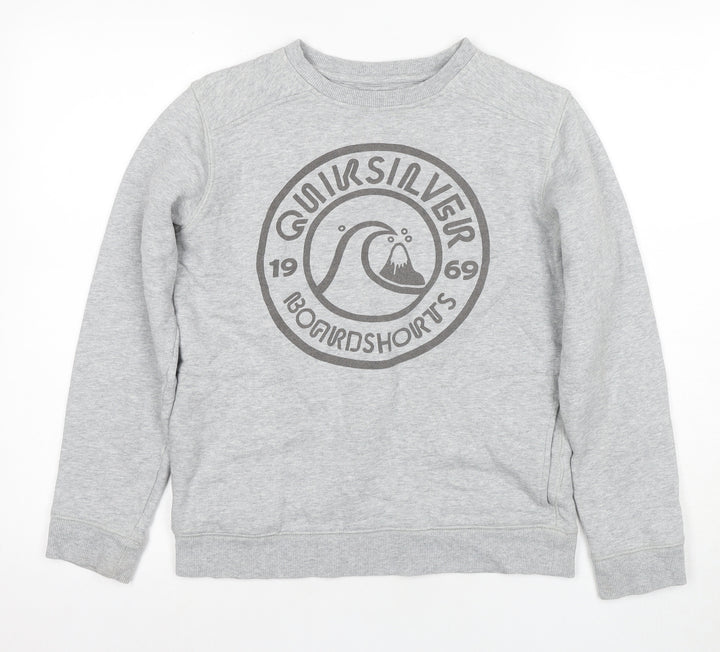 Quiksilver Boys' Grey Pullover Sweatshirt 10Y - Comfort & Style