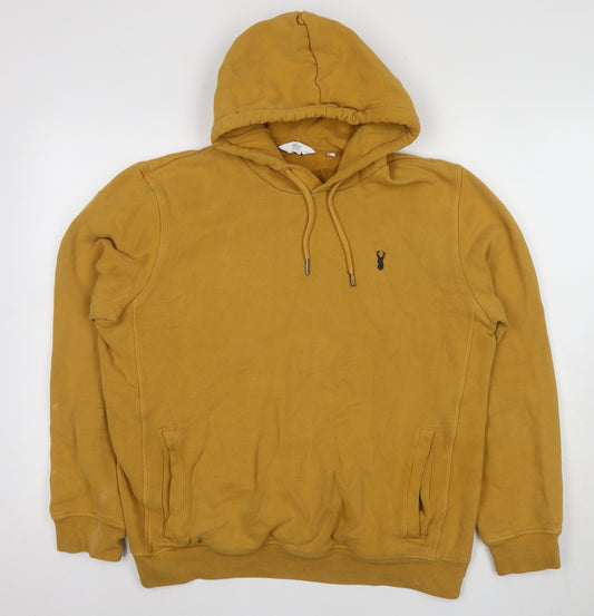 Next Men's Yellow Pullover Hoodie, Size L, Hooded