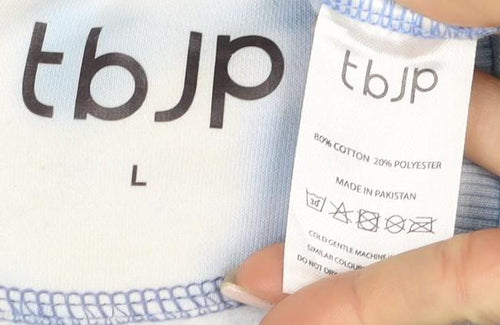 fbjp Men's Blue Graphic Print Pullover Sweatshirt L