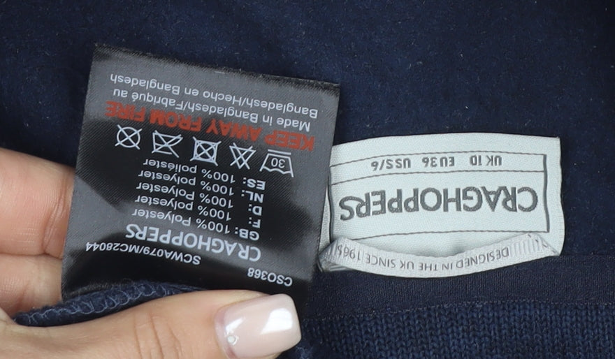 Craghoppers Women's Blue Jacket - Size 10, Full Zip