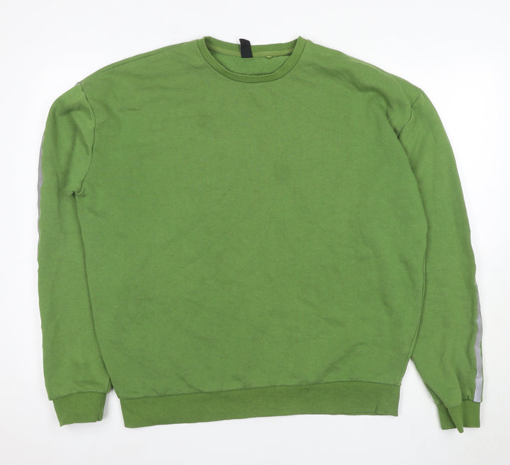 Factorie Men's Green Pullove Sweatshirt Medium