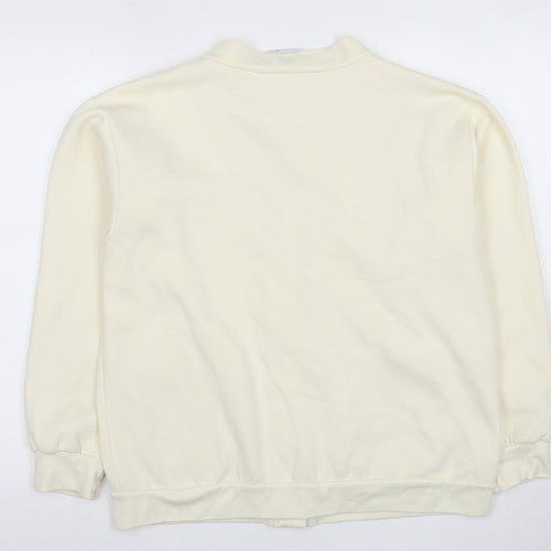 Cathedral Women's Ivory Cardigan, Size L, V-Neck