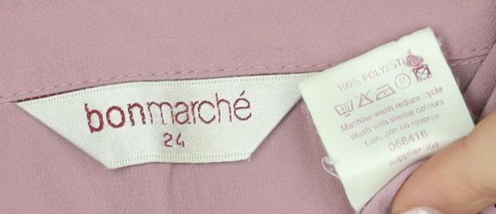 Bonmarche Women's Pink Embroidered Blouse, Size 24
