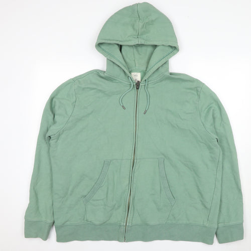 Marks and Spencer Men's Green Full Zip Hoodie 4XL